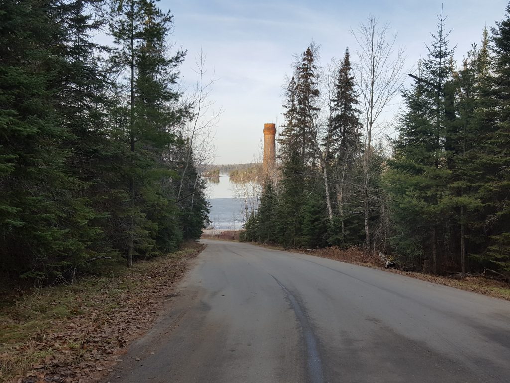 Western branch of the road down to Stuntz Bay.